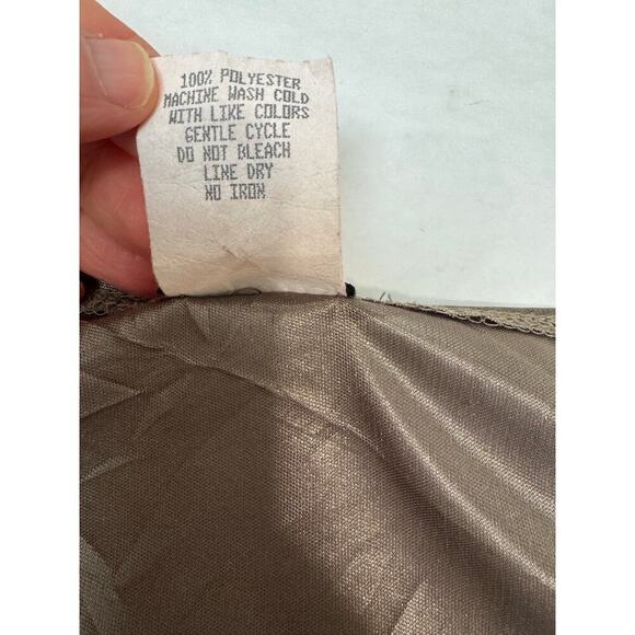 Vintage Y2K Maurices Shirt Lace Underlay Ruched Draped Gunmetal Color Medium - Picture 7 of 8